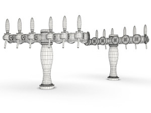 collection 6 beer taps elysee Model 3D
