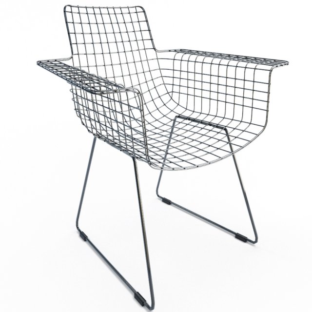 black wire chair Modèle 3D .c4d .max .obj .3ds .fbx .stl .blend 