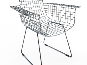 black wire chair 3D Model