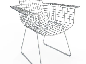 cadeira de fio preto Modelo 3D