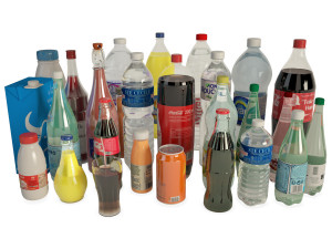 bottles and drinks 3D Model