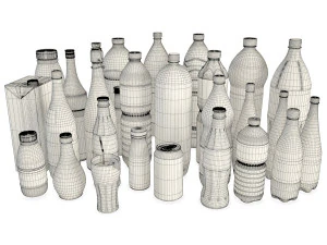 bottles and drinks 3D Model