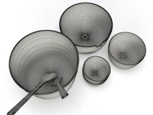 set ff bamboo bowls 3D Model
