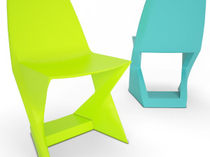 plastic chair iso 3D Model