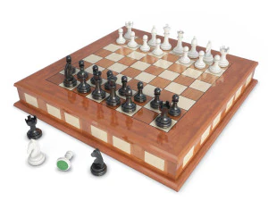 chess games 2 and 3 players 3D Model