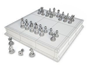 chess games 2 and 3 players 3D Модель