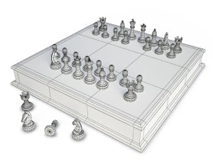 chess games 2 and 3 players 3D Model