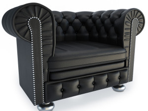 chesterfield sofa and armchair Modelo 3D