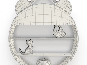 set of fantasy shelves for childroom 3D Model