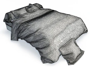 cama de casal cl&aacute;ssica Modelo 3D
