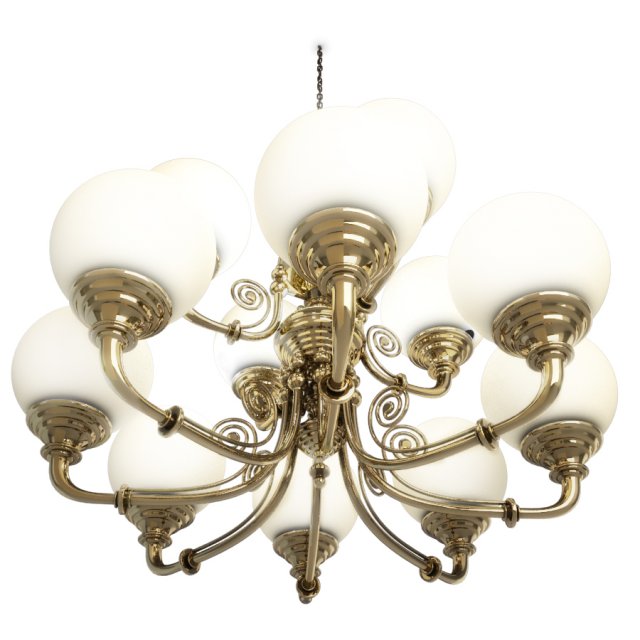 brass pendant light 3D Model .c4d .max .obj .3ds .fbx .stl .blend 