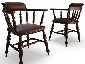 wooden bar seats 3Dモデル