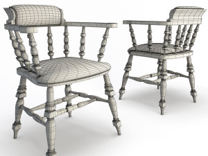 wooden bar seats 3Dモデル