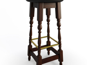 wooden bar seats 3Dモデル