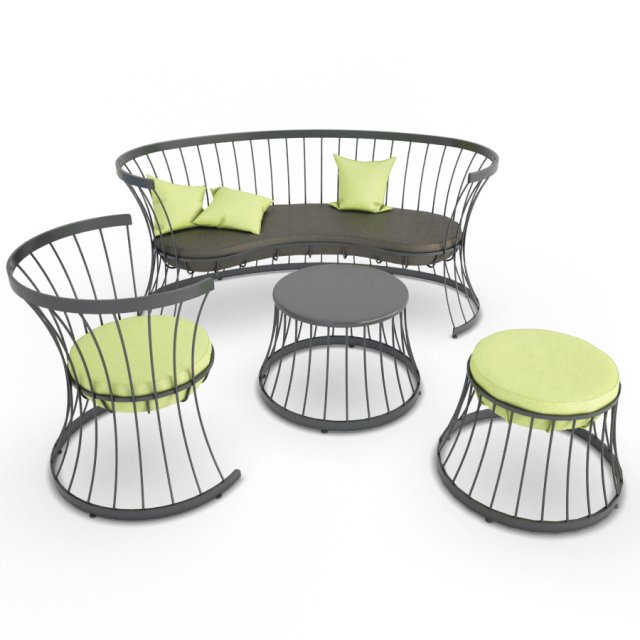 clessidra furniture outdoor 3D Model .c4d .max .obj .3ds .fbx .stl .blend 
