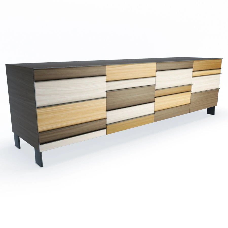 wooden sideboard collection 3D Model .c4d .max .obj .3ds .fbx .stl .blend 