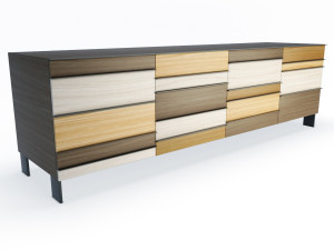 wooden sideboard collection 3D Model