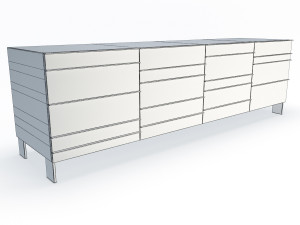 wooden sideboard collection Modelo 3D