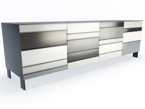 wooden sideboard collection Modelo 3D