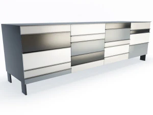 wooden sideboard collection 3D Model