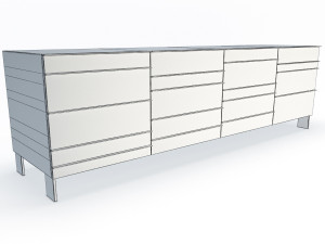 wooden sideboard collection Modelo 3D