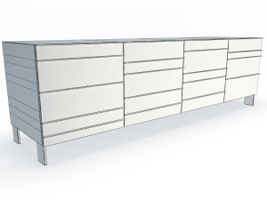 wooden sideboard collection 3D Model