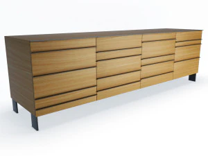 wooden sideboard collection 3D Model