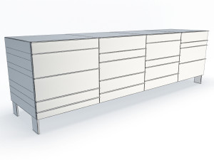 wooden sideboard collection Modelo 3D