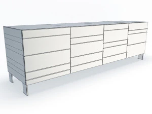 wooden sideboard collection 3D Model