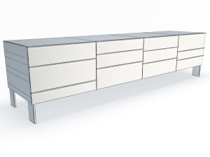 wooden sideboard collection Modelo 3D