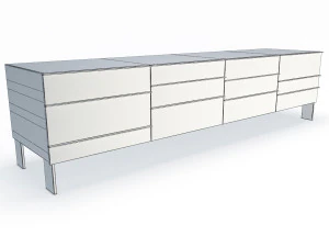 wooden sideboard collection 3D Model