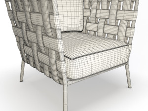 conic braided armchair Modelo 3D