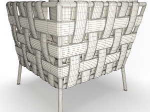 conic braided armchair Modelo 3D