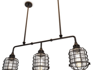 industrial trio pendant light connell 3D Model