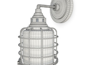 industrial trio pendant light connell 3D Model