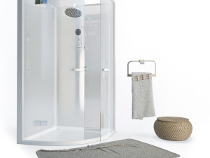 cabin shower and accessories 3D 모델