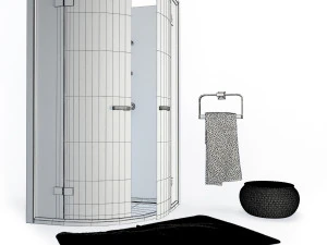 cabin shower and accessories 3D Model