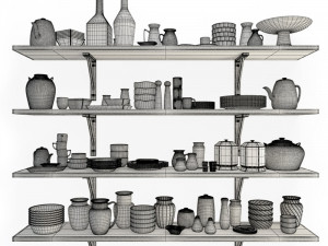 crockery shelves Modelo 3D