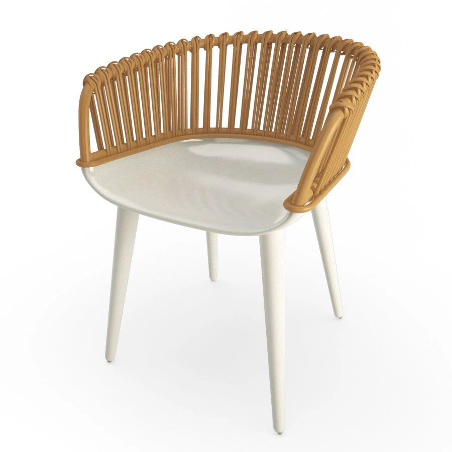 Rattan armchair cyborg 3D Model .c4d .max .obj .3ds .fbx .stl .blend