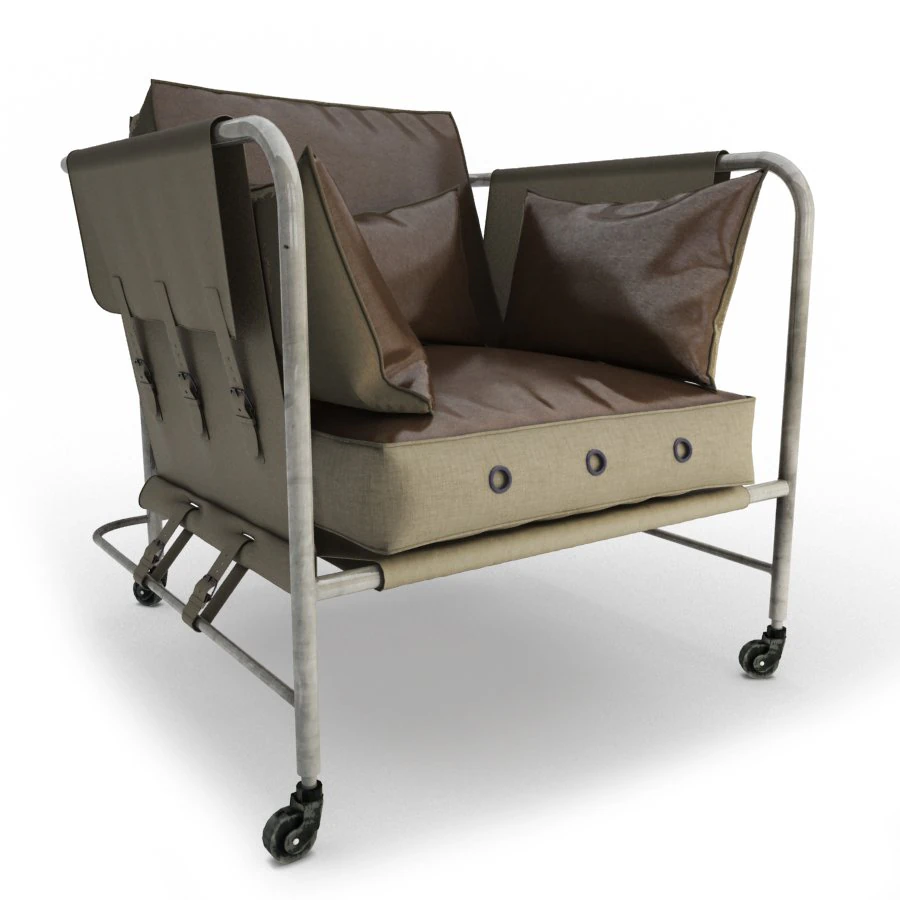 darwin military armchair 3D Model .c4d .max .obj .3ds .fbx .stl .blend