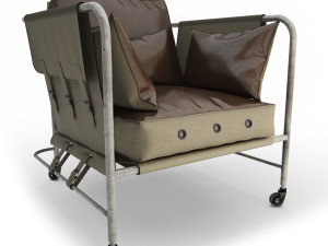 darwin military armchair 3D 모델