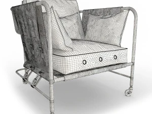 darwin military armchair 3D Model