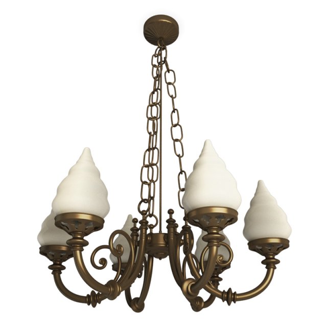 brass pendant lamp 3D Model .c4d .max .obj .3ds .fbx .stl .blend 
