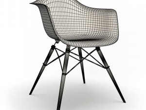 daw eames plastic chair 3D Model