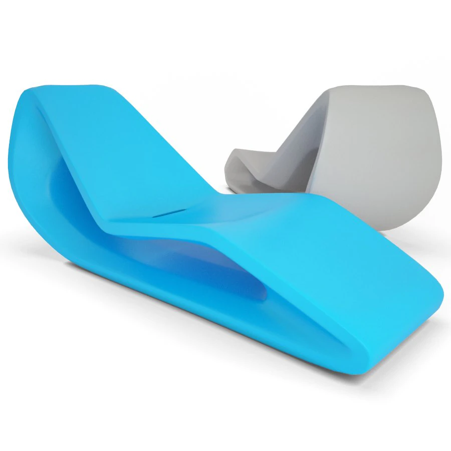 plastic deckchair organic 3D Model .c4d .max .obj .3ds .fbx .stl .blend