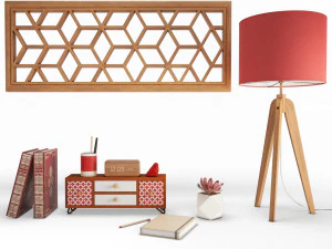 objets de décoration en bois Modèle 3D