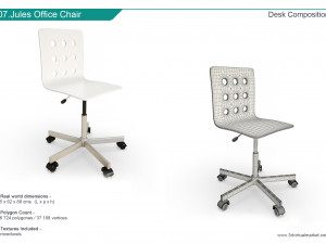 desk office composition 3Dモデル