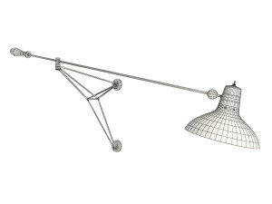 metallic wall lamp diana 3D 模型