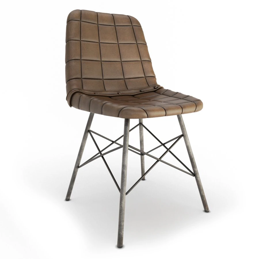 vintage chair doris square 3D Model .c4d .max .obj .3ds .fbx .stl .blend 