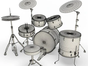 acoustic drum set 3D Model
